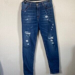 Italian why not brand Memphis distressed 33 womens stretchy Jean pants